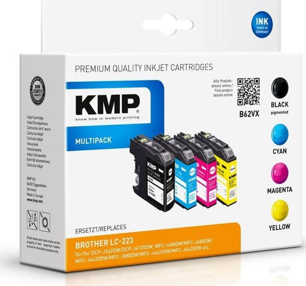 KMP KMP B62VX δοχείο μελάνης 4 τεμ. Ανταλλακτικό Μαύρο, Κυανό, Πορφυρό, Κίτρινο
