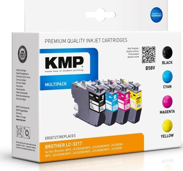 KMP KMP B58V δοχείο μελάνης 4 τεμ. Αντικατάσταση Μαύρο, Κυανό, Μαγέντα, Κίτρινο