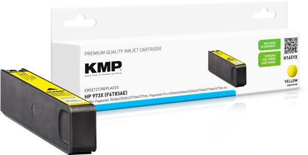 KMP H165YX, Υψηλή (XL) Απόδοση, Κίτρινο, Μελάνι με βάση τη χρωστική, 111.5 ml, 7000 σελίδες