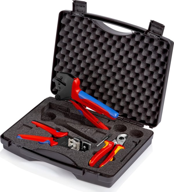 Knipex KNIPEX set of pliers for processing solar module connections