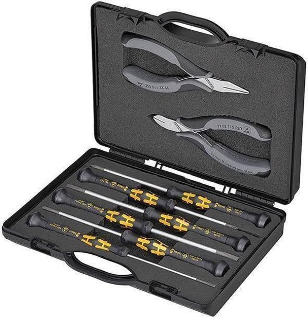 Knipex Zestaw szczypiec ESD dla elektronikow, 8-cz. KNIPEX
