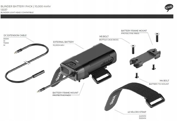 Πρόσθετη μπαταρία Knog Blinder, 10000 mAh