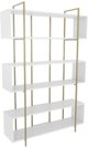 Knygų lentyna Kalune Design Bruti 875ZNA4510, auksinė/balta