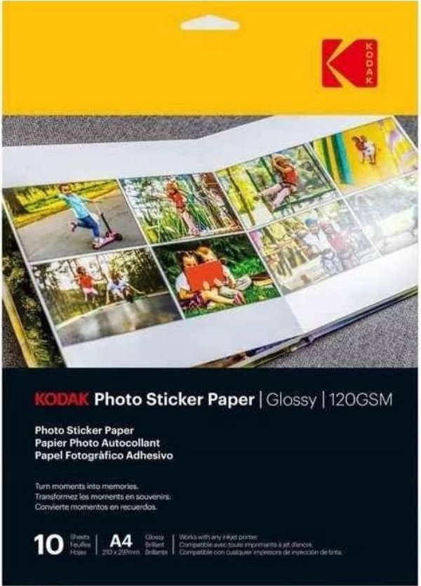 Φωτογραφικό Χαρτί Kodak / Αυτοκόλλητα / Αυτοκόλλητες ετικέτες / Φωτογραφία 10 τεμ. A4 21x30cm / KODAK / CAT 3510-645 13146636 850033510645