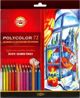 Koh I Noor Κραγιόνια Polycolor 72 χρώματα (249384)