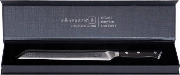 Kohersen Μαχαίρι ψωμιού Kohersen Elegance Ebony Wood 22,9cm