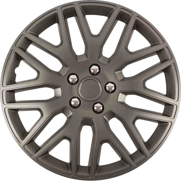 Κάλυμμα Τροχού NoName Dakar NC 17" Γραφίτης, Σετ Τάσια Αυτοκινήτου από ABS με Χρωμιωμένες Βίδες