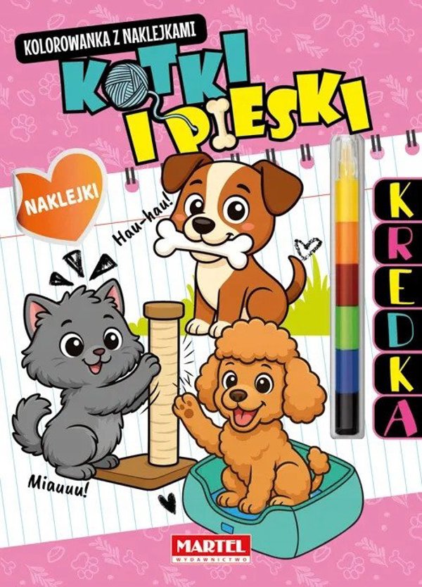 Βιβλίο ζωγραφικής με κραγιόνια Kotki i pieski