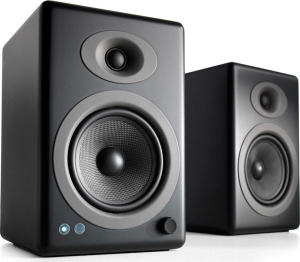 AudioEngine A5+ BT Ενεργά Ηχεία Ραφιού 100W με Bluetooth aptX-HD και Woofer από Ίνες Αραμιδίου - Μαύρο