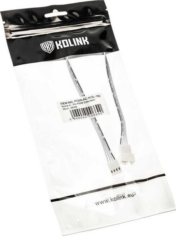 Kolink 4-Pin PWM Επέκταση - 30cm, λευκό