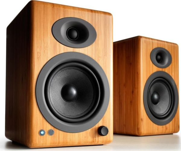 Audioengine A5+ Wireless Ηχεία Βάσης 100W με Bluetooth aptX-HD, Woofer ινών αραμιδίου και ξύλινη καμπίνα - Μαύρο