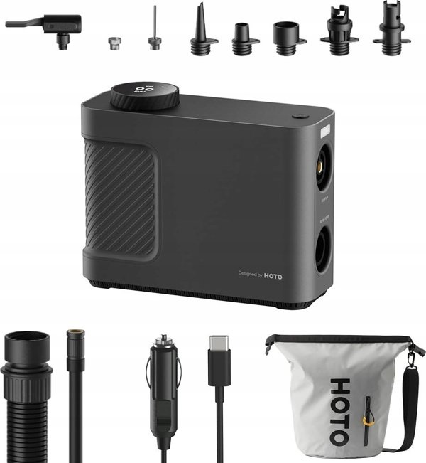 Φορητός συμπιεστής Hoto, αντλία HOTO QWCQB002 (3x 2500 mAh, 150 PSI, 350 L, 12V)
