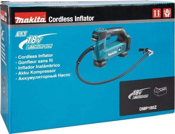 Makita DMP180Z Φορητός Αεροσυμπιεστής Αυτοκινήτου 18V Ασύρματος για Τροχούς, Ποδήλατα και Μπάλες