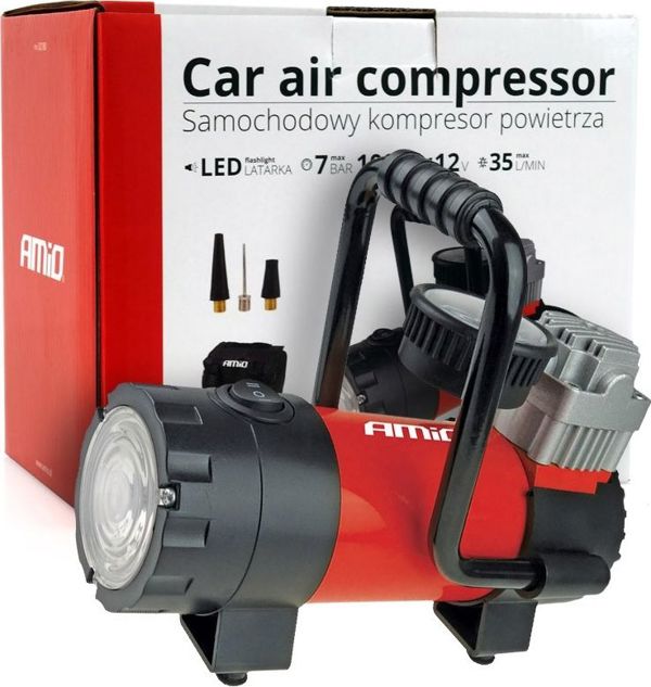 Φορητός αεροσυμπιεστής αυτοκινήτου AMiO Acomp-06 12 V