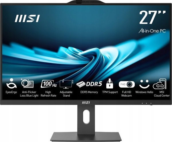 Υπολογιστής MSI MSI PRO AP272P 14M-495EU Intel Core i7-14700 27 ιντσών FHD 2x8GB 1TB M.2 PCIe UMA 802.11 AX + BT 5.3 W11P Μαύρο 13848972 4711377163309