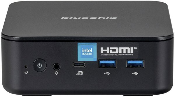 Komputer Bluechip BUSINESSline M13100 Intel N N100 8 GB DDR4-SDRAM 120 GB SSD Windows 11 Pro Mini PC Czarny