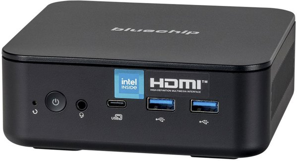 Komputer Bluechip BUSINESSline M13100 Intel N N100 8 GB DDR4-SDRAM 120 GB SSD Windows 11 Pro Mini PC Czarny