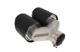 MTuning Άκρο Εξάτμισης Carbon Mat, Διπλή Απόληξη 114mm, Είσοδος 76mm