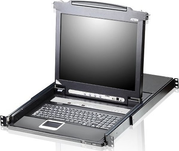 Κονσόλα KVM Aten ATEN KVM 16 port LCD 19'' + πληκτρολόγιο + επιφάνεια αφής USB-PS/2 - CL5716N-ATA-AG