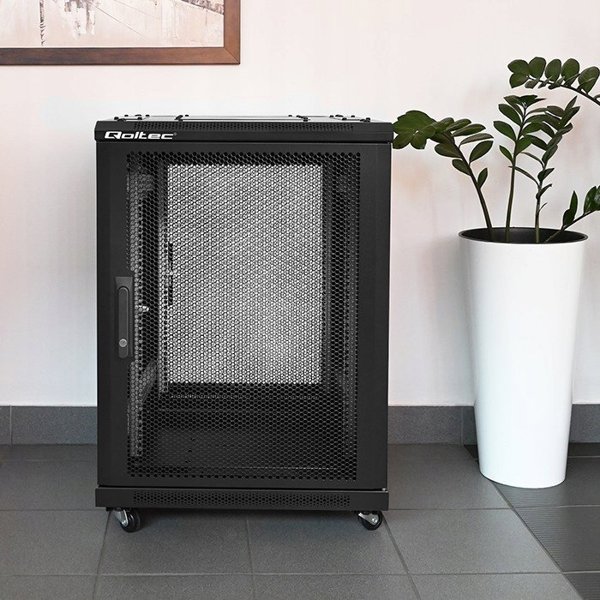 Konica Minolta Qoltec RACK ντουλάπι 19" | 15U | 600 x 600 x 855 | διάτρητη πόρτα | χαλύβδινο περίβλημα 13207179 5901878545196