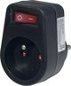 Πολύπριζο Konnoc DX-FZBK-01/01A με 1 υποδοχή και διακόπτη μαύρο