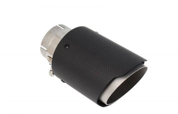 MTuning Απολήξεις Εξάτμισης Carbon Ματ, 101mm Εξωτερική Διάμετρος, 76mm Είσοδος, Universal Αξεσουάρ Αυτοκινήτου