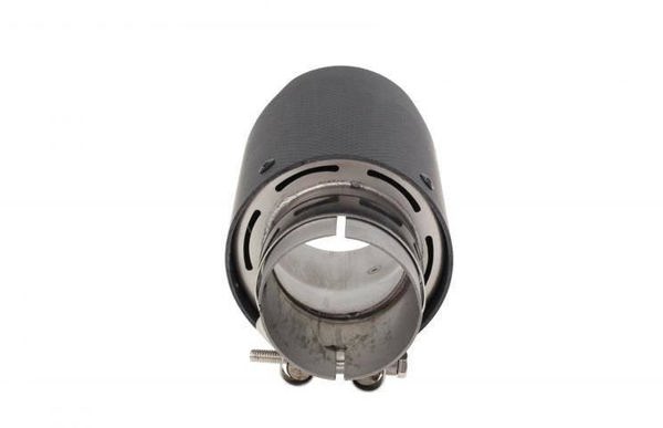 MTuning Απολήξεις Εξάτμισης Carbon Ματ, 101mm Εξωτερική Διάμετρος, 76mm Είσοδος, Universal Αξεσουάρ Αυτοκινήτου