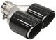 MTuning Άκρο Εξατμιστήρα 101mm x 2, Είσοδος 63mm, Δεξιά, Carbon Gloss