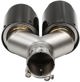 MTuning Άκρο Εξατμιστήρα 101mm x 2, Είσοδος 63mm, Δεξιά, Carbon Gloss