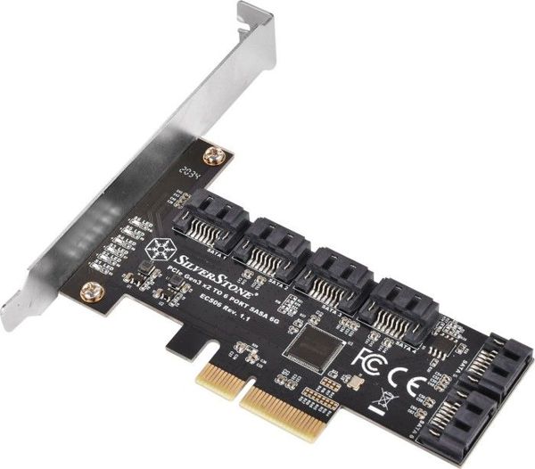 Ελεγκτής SilverStone PCIe 3.0 x4 - 6x SATA III (SST-ECS06)