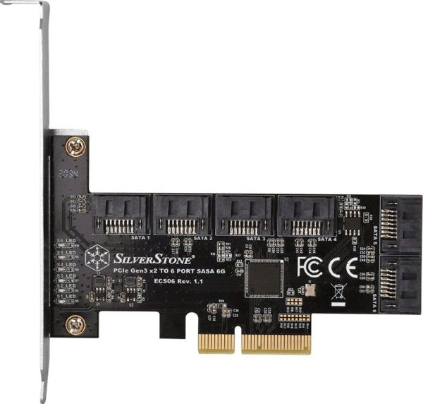 Ελεγκτής SilverStone PCIe 3.0 x4 - 6x SATA III (SST-ECS06)