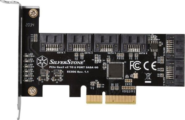 Ελεγκτής SilverStone PCIe 3.0 x4 - 6x SATA III (SST-ECS06)