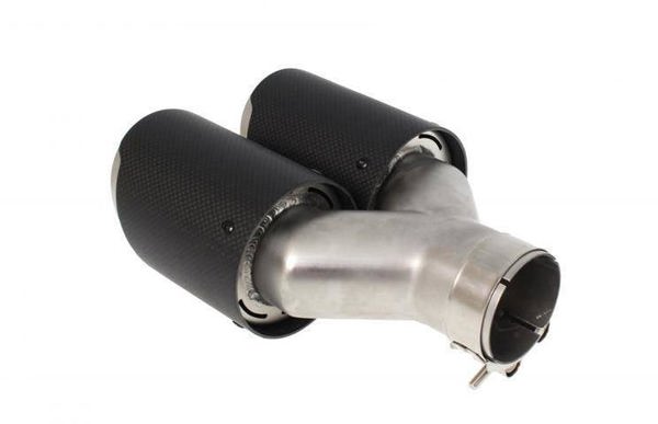MTuning Τελικό Εξατμιστήρα Carbon Mat, 2 Έξοδοι 101mm, Είσοδος 76mm