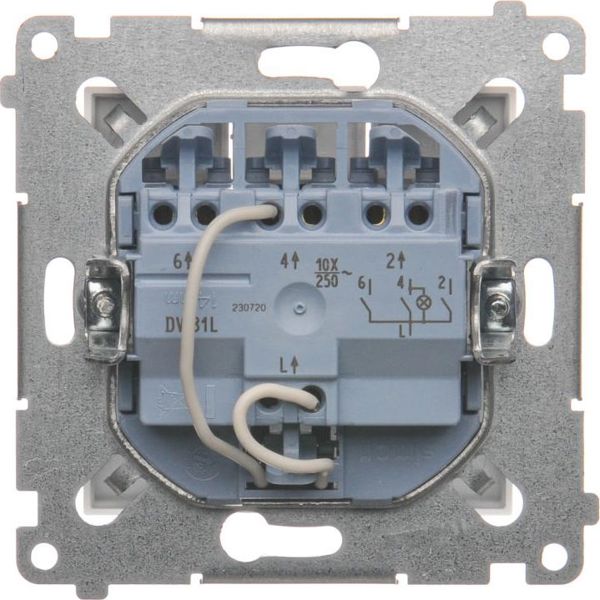 Τριπλός διακόπτης Kontakt-Simon Simon 54 με LED φωτισμό λευκός (DW31L.01/11)