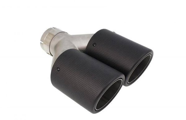 Ακρομπούκο Εξάτμισης MTuning Διπλό Carbon 89mmx2 Είσοδος 63mm Ματ Φινίρισμα