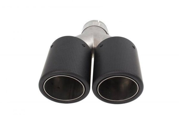 Ακρομπούκο Εξάτμισης MTuning Διπλό Carbon 89mmx2 Είσοδος 63mm Ματ Φινίρισμα