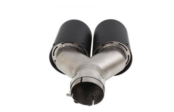Ακρομπούκο Εξάτμισης MTuning Διπλό Carbon 89mmx2 Είσοδος 63mm Ματ Φινίρισμα