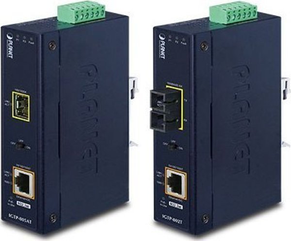 Μετατροπέας οπτικών ινών Planet PLANET IP30 Industrial 10/100/1000BAS μετατροπέας δικτύου 1000 Mbit/s Μπλε 13457762 4711213686962