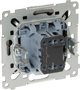 Kontakt-Simon 54 Κουμπί Κουδουνιού 16AX 250V, Βιδωτοί Ακροδέκτες, Μαύρο Ματ (DD1A.01/49)