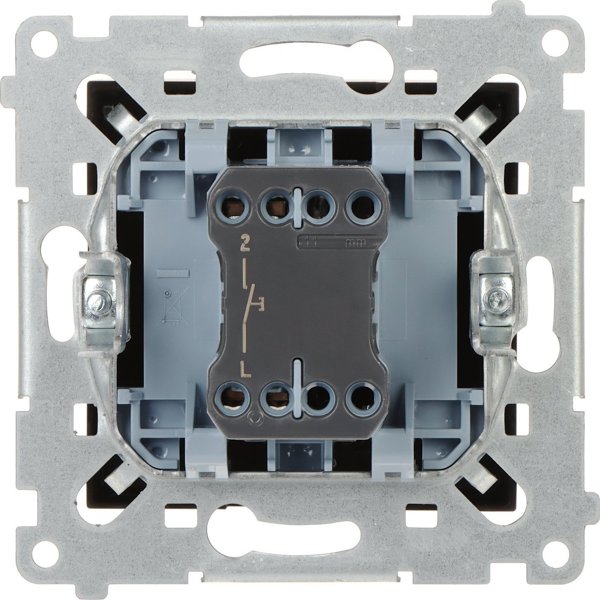 Kontakt-Simon 54 Κουμπί Κουδουνιού 16AX 250V, Βιδωτοί Ακροδέκτες, Μαύρο Ματ (DD1A.01/49)