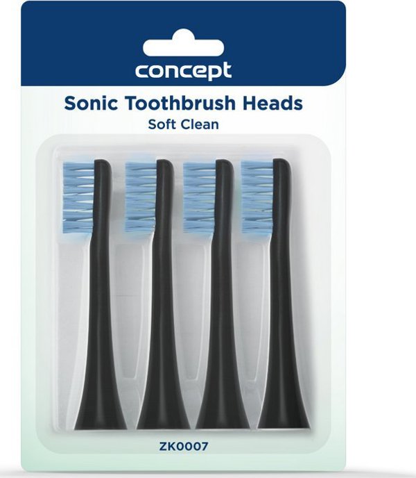 Άκρο Concept Άκρο οδοντόβουρτσας PERFECT SMILE ZK40xx, Soft Clean, μαύρο, 4 τεμ. ZK0007