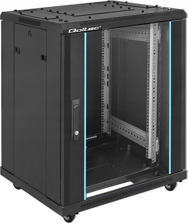 Konica Minolta Szafa RACK Qoltec 19" | 15U | 600 x 600 x 855 | Stalowa obudowa