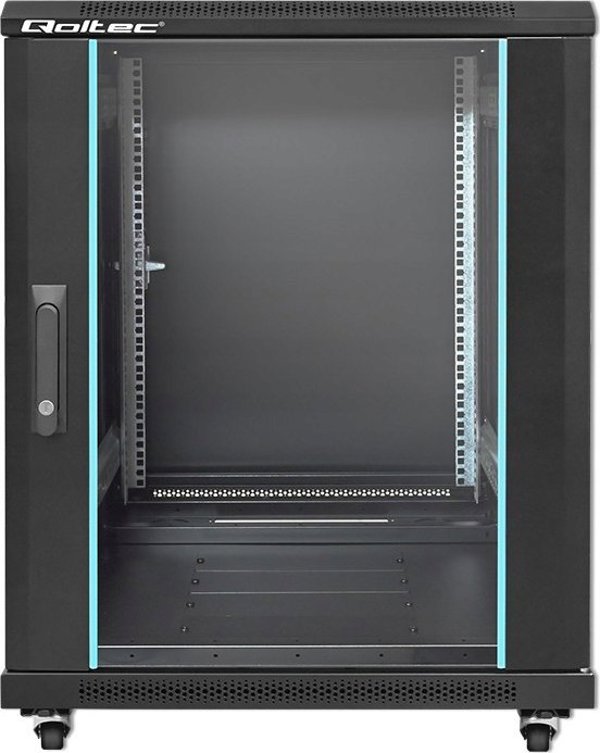 Konica Minolta Szafa RACK Qoltec 19" | 15U | 600 x 600 x 855 | Stalowa obudowa