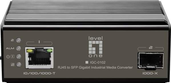 Μετατροπέας οπτικών ινών LevelOne LevelOne IGC-0102 μετατροπέας δικτύου 1000 Mbit/s Μαύρο