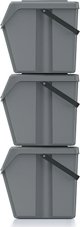 Κάδος απορριμμάτων PROSPERPLAST Sortibox για διαλογή 3 x 25L γκρι (ISWB25S3-405U)
