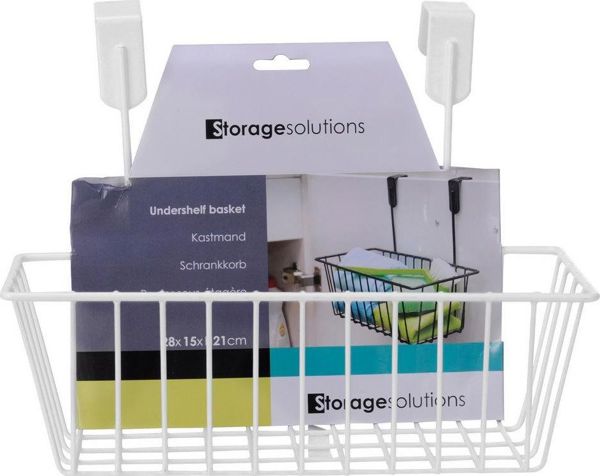 Καλάθι ντους Storage Solutions ορθογώνιο λευκό (170412840-czarny)