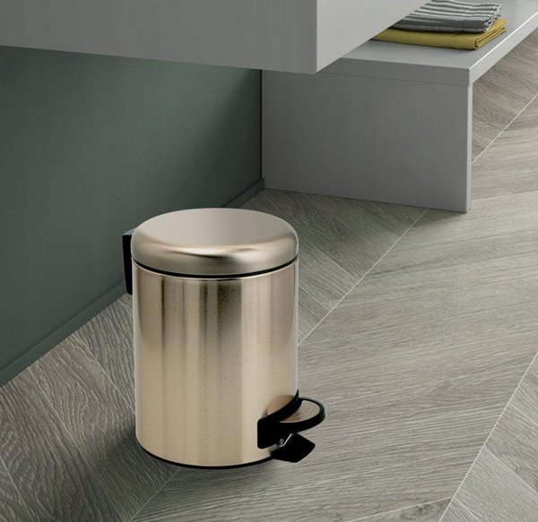 Καλάθι πλυντηρίου Sourcing POTTY PEDAL BIN 3 LT MATT GOLD