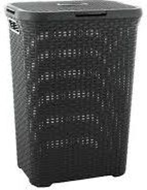 Καλάθι για άπλυτα Curver Natural Style 40L ανθρακί (46796)