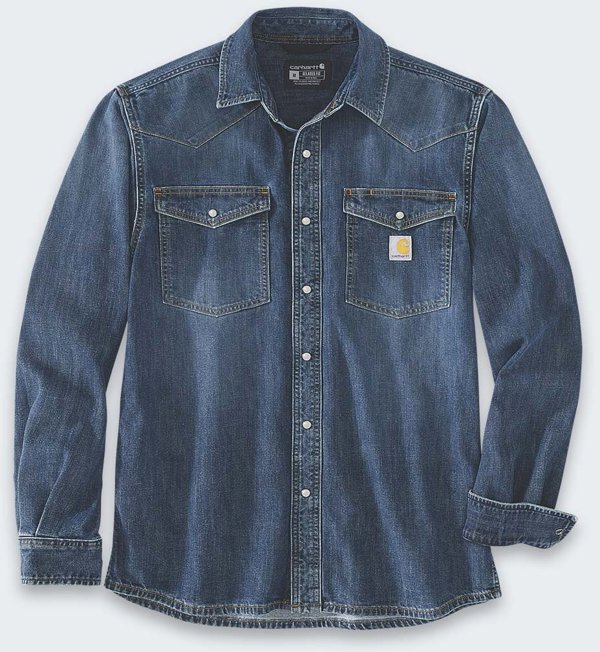 Carhartt Montana Ανδρικό Πουκάμισο Denim Relaxed Fit Wyatt