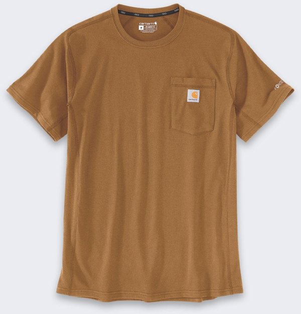 Μπλούζα Carhartt Force Mid Pocket Καφέ